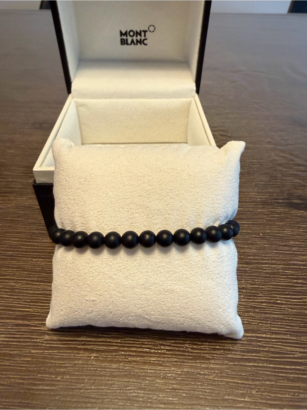 Montblanc Black Matte Bead Bracelet